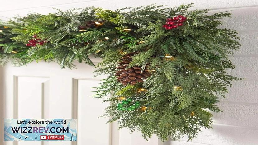 Luxury Artificial Christmas Garland.Traditional Winter Evergreen Garland.10ft.Equipped Review