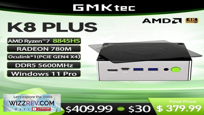 GMKtec K8 Plus AMD R7 8845HS Gaming Mini PC 8-core 16-thread 32GB Review