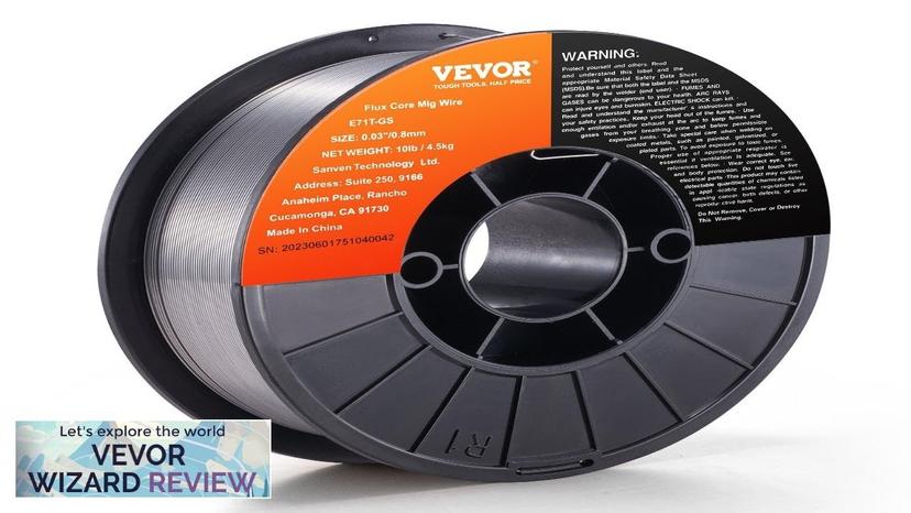 VEVOR Flux Core MIG Welding Wire E71T-GS 0.03" 10LBS Gasless Mild Steel Review