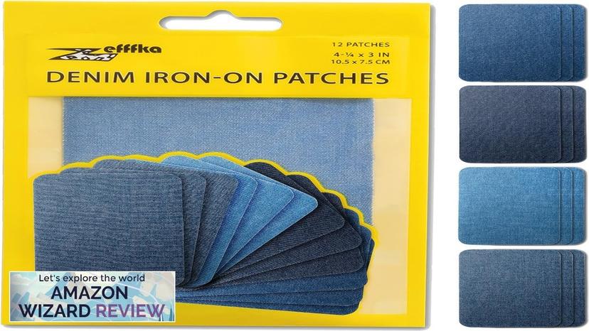 ZEFFFKA Denim Iron-on Patches Repair Kit 12pcs 3"x4.25" 100% Cotton Strongest Review