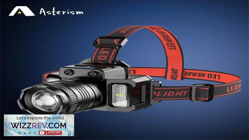 Zoomable LED Headlamp Usb Rechargeable Headlight Motion Sensor Waterproof Head Lamp Review