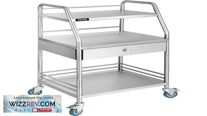 VEVOR Utility Cart with Wheels Rolling Cart Commercial Wheel Dental Lab Cart Review