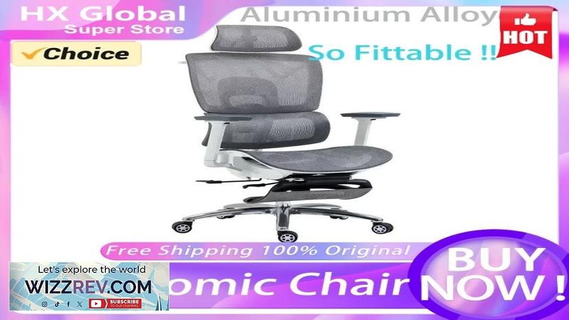 2025 Christmas Office Ergonomic Chair Mesh Liftable E-sports Aluminium Foot Gaming 3D Review