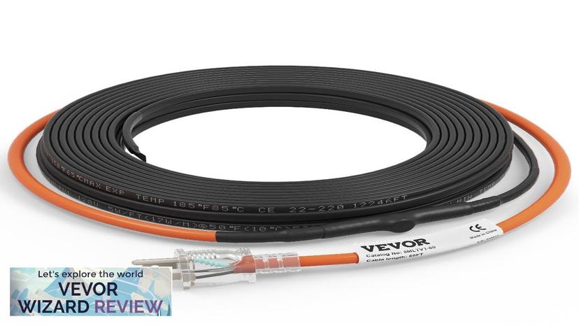 VEVOR Self-Regulating Pipe Heating Cable 60-feet 5W/ft Heat Tape for Pipes Freeze Review