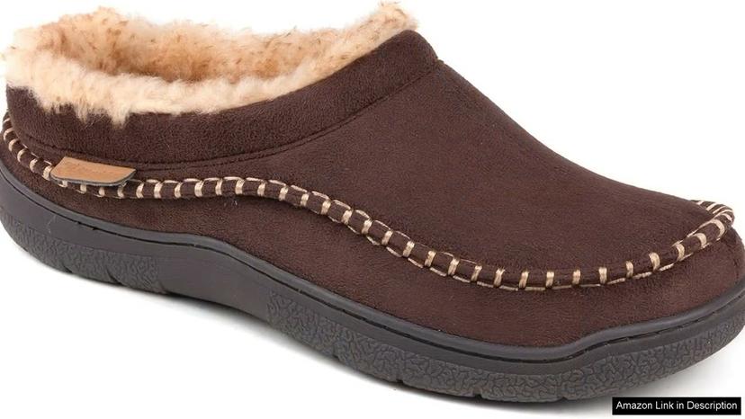 Zigzagger Men's Slip On Moccasin Slippers Indoor/Outdoor Warm Fuzzy Comfy House Shoes Review