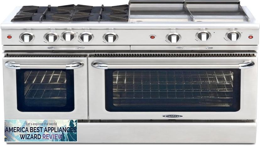 Capital Cooking 48" Gas Range 4 Open Burners Double Oven 6.9 Cu. Review