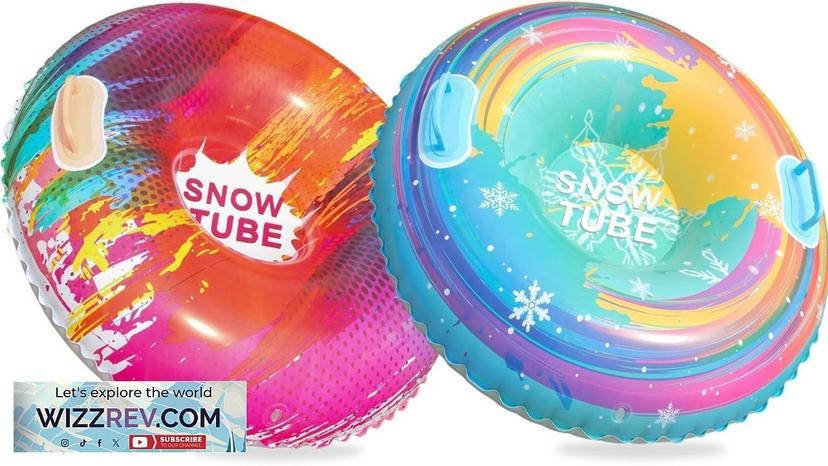 FindUWill 2Pack Snow Tubes Inflatable Snow Tube Sleds for Sledding Heavy Duty Review