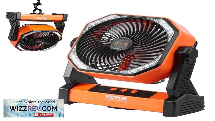 VEVOR Portable Fan Rechargeable 8 inch Battery Powered Fan with LED Lantern Review