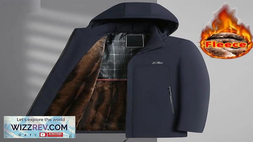 L-3XL Hooded Men's Winter Jacket Coat Fleece Lining Warm Snow Ski Working Review