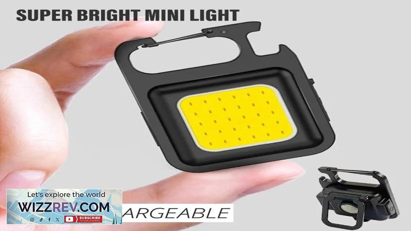 Super Bright MINI COB Keychain Flashlight Charging Lamp Camping Lights with Magnet Review