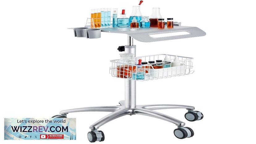 VEVOR Medical Cart Salon Cart with Wheels Mobile Trolley Cart 26.77"-42.91" Height Review