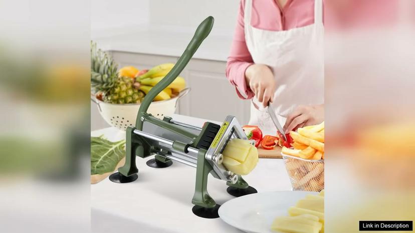 French Fry Cutter Stainless Steel Potato Vegetable Slicer Chopper w/ Blade Review