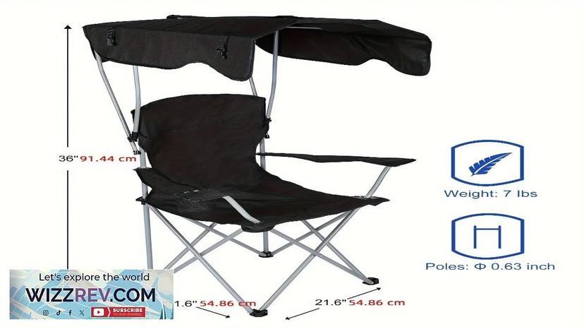 Canopy Lounge Chair with Sunshade for Camping Hiking Travel and Other Outdoor Review