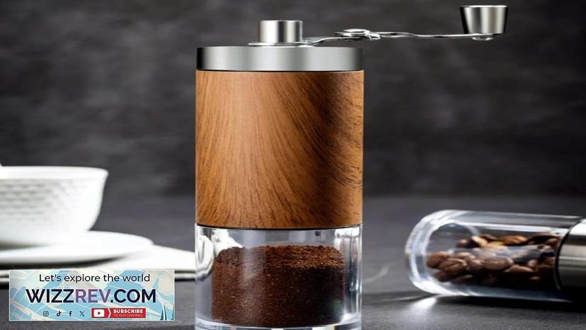 Coffee Bean Grinder Portable Wood Grain Stainless Steel Crank Hand Hand Coffee Review