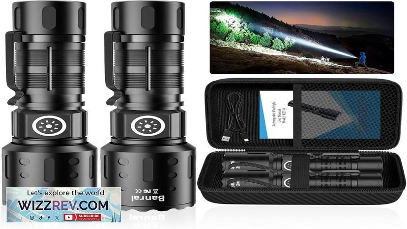 Rechargeable Flashlights 20000 High Lumens 1500M Long Throw Super Bright LED Small Review