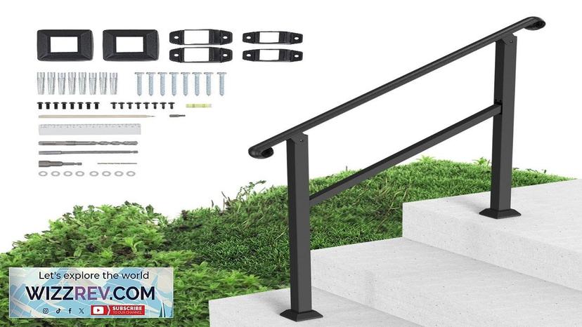 VEVOR 2-3 Step Handrails for Outdoor Steps for Seniors Porch Deck Post Review