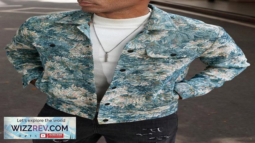 Manfinity Homme Men's Long Sleeve Floral Jacquard Colorful Going Out Casual Dress Review