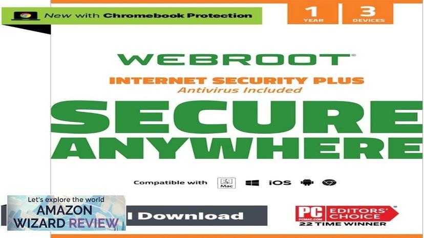 Webroot Internet Security Plus Antivirus Software 2024 3 Device Review