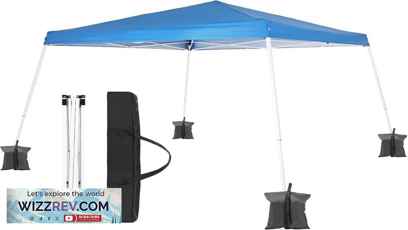 Telescoping Slant Leg Outdoor Pop Up Canopy Tent 10x10 Base 8x8 Crown Review