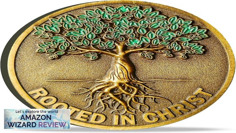 Rooted in Christ Challenge Coin Antique Gold Color Christian Lucky Coin Bible Review