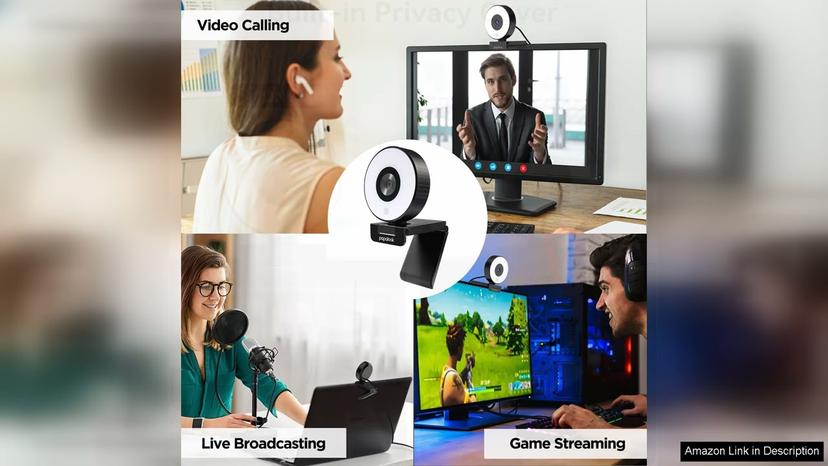 papalook 2K/1080P Webcam with Ring Light and Privacy Cover PA552 Full HD Review