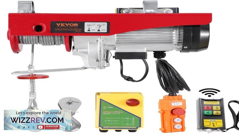 VEVOR Electric Hoist Crane Winch 2200 lbs 328 ft Wireless & 14 Review