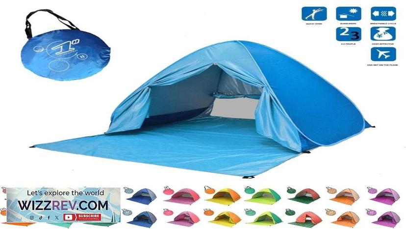 Beach Tent 165*150*110cm Pop-up Automatic Opening Anti-ultraviolet Full Shade Tent Family Review