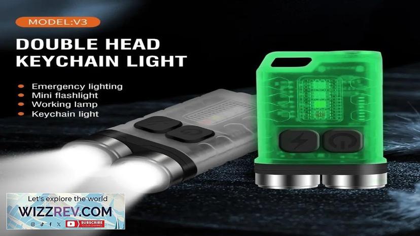 Mini Portable Key Light LED Flashlight TYPE C Rechargeable Camping Hiking Lantern Review