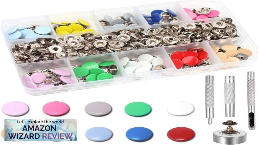 Snap Fastener KitMetal Snaps Buttons with Fixing Tools 4 Color Clothing Snaps Review