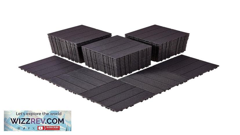 VEVOR Interlocking Deck Tiles 54 Pack 12"x12" Waterproof for Porch Dark Brown Review