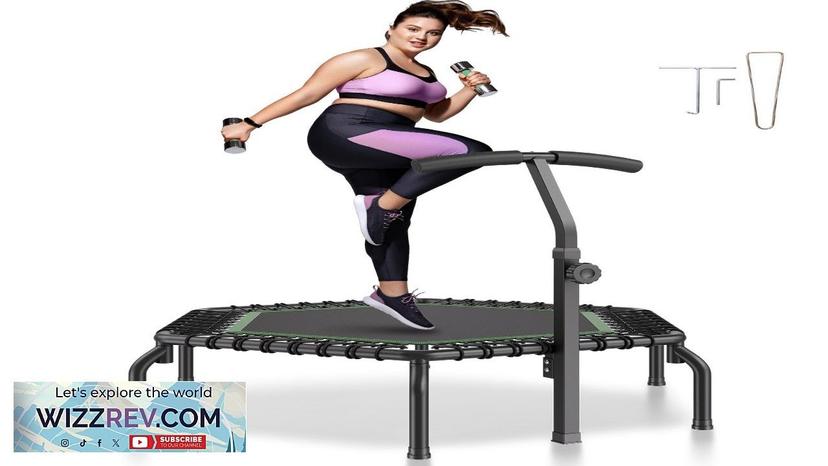 VEVOR 54.5" Mini Fitness Trampoline Adults Indoor Exercise Rebounder with Handle Review