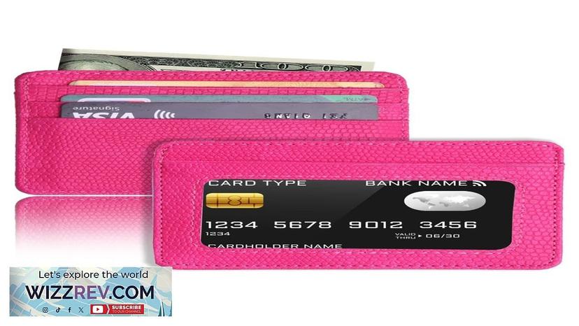 Minimalist Slim Credit Card Holder With Transparent ID Window Small Leather Card Review