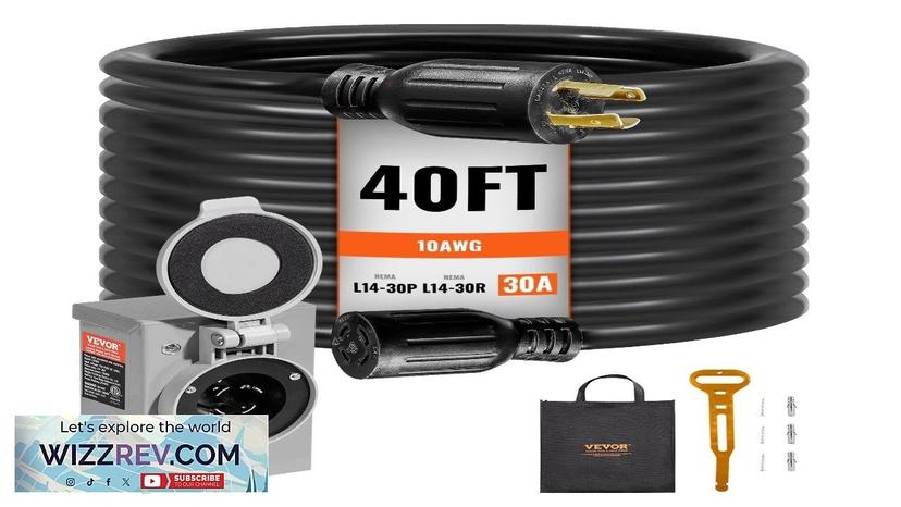 VEVOR 30 Amp Generator Cord and Power Inlet Box Kit 40 FT Review