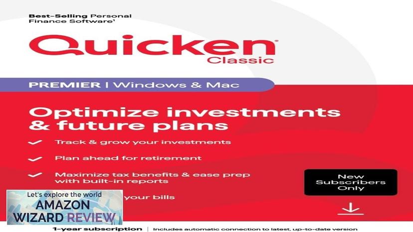 Quicken Classic Premier for New Subscribers| 1 Year  PC/Mac Online Code Review