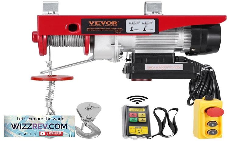 VEVOR Electric Hoist Crane Winch 440 lbs 328 ft Wireless & 14 Review