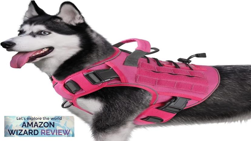 WINGOIN Pink Harness with Handle Tactical Dog Harness for Large Dogs No Review