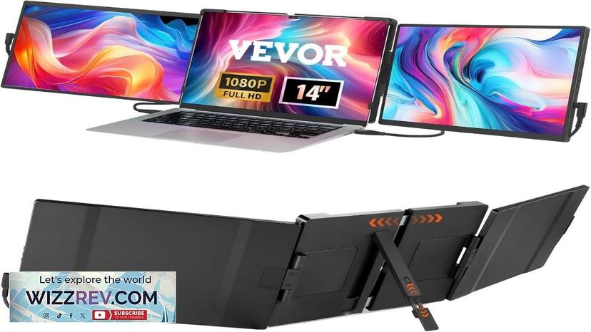 VEVOR Portable Laptop Screen Extender 14" FHD 1080P IPS Triple Extended Monitor Review