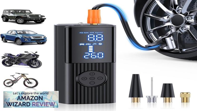 Hafuloky Tire Inflator Portable Air Compressor-180PSI & 20000mAh Portable Air Pump Accurate Review