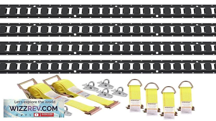 VEVOR E Track Tie-Down Rail Kit 18PCS 5' E-Tracks Set Includes 4 Review