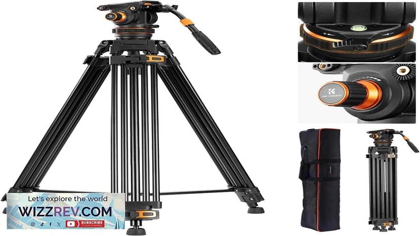 K&F Concept 75"/191cm Video Tripod Heavy Duty Camera Tripod Stand with Fluid Review