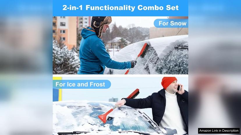 Car Snow Brush and Ice Scraper2-in-1 Detachable Winter Snow Removal Tool Review