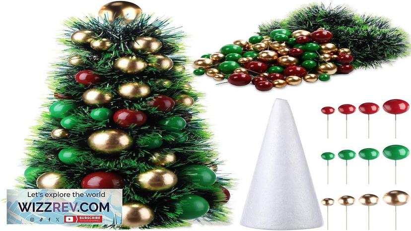 Jenaai Tabletop Christmas Tree DIY Set Mini Foam Cone Craft for Christmas Review