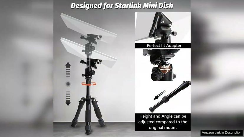 Portable Starlink Mini Tripod Mount Starlink Mounting Kit Starlink Pole Mount Review