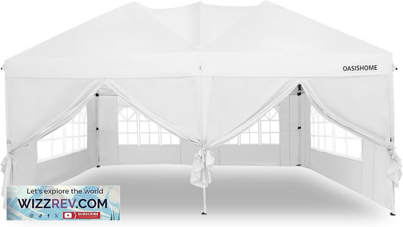 OASISHOME Pop-up Gazebo Instant Portable Canopy Tent 10'x20' with 6 Removable Sidewalls Review