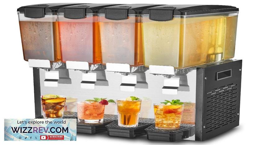 VEVOR Commercial Beverage Dispenser 10L x 4 Tanks Cold Juice Ice Drink Review