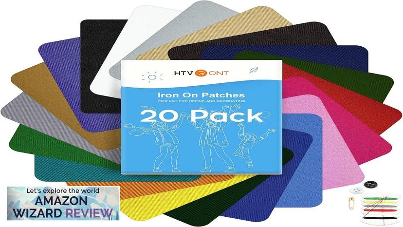 HTVRONT Iron on Patches for Clothing Repair 20 PCS Multi-Colored Fabric Patches Review