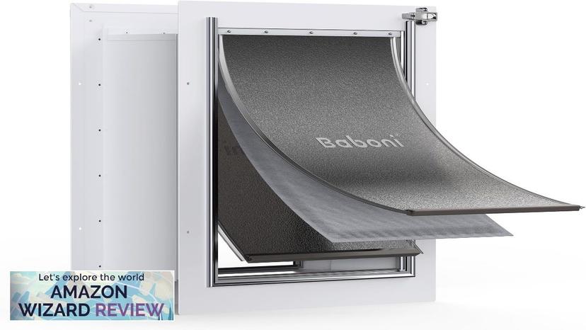 Baboni 3-Flap Pet Door for Wall, Steel Frame and Telescoping Tunnel, Aluminum Review