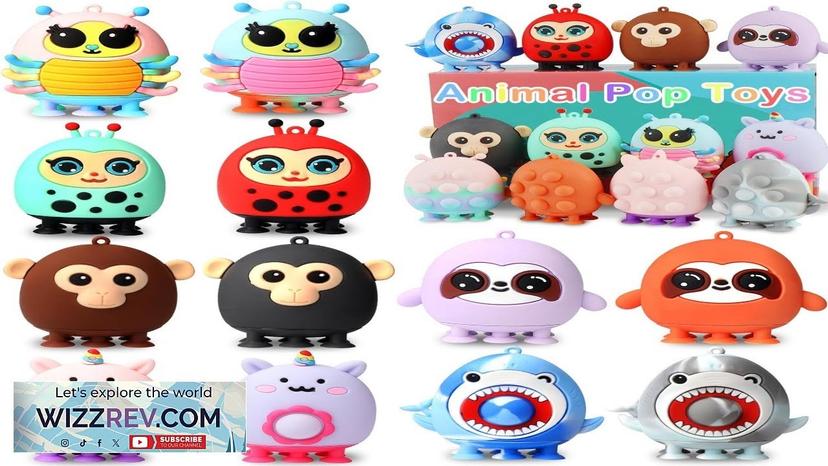 Pop Party Favors for Kids3D Pop Animals Its Fidget ToysSilicone Animal Suction Review