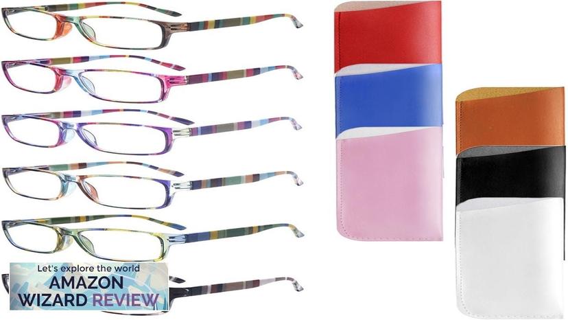 6 Pack Stylish Reading Glasses for Women Men Blue Light Blocking Square Review