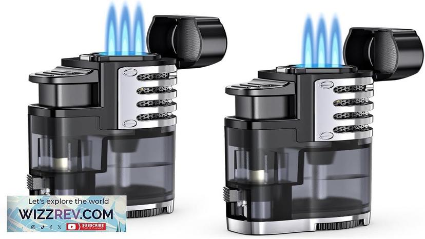 Torch Lighter Butane Refillable Triple Jet Flame Torch Lighters Windproof Adjustable Flame Review